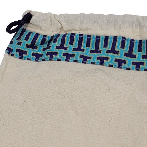 Tory Burch Dust Bag White Blue Medallion - Picture 5 of 5